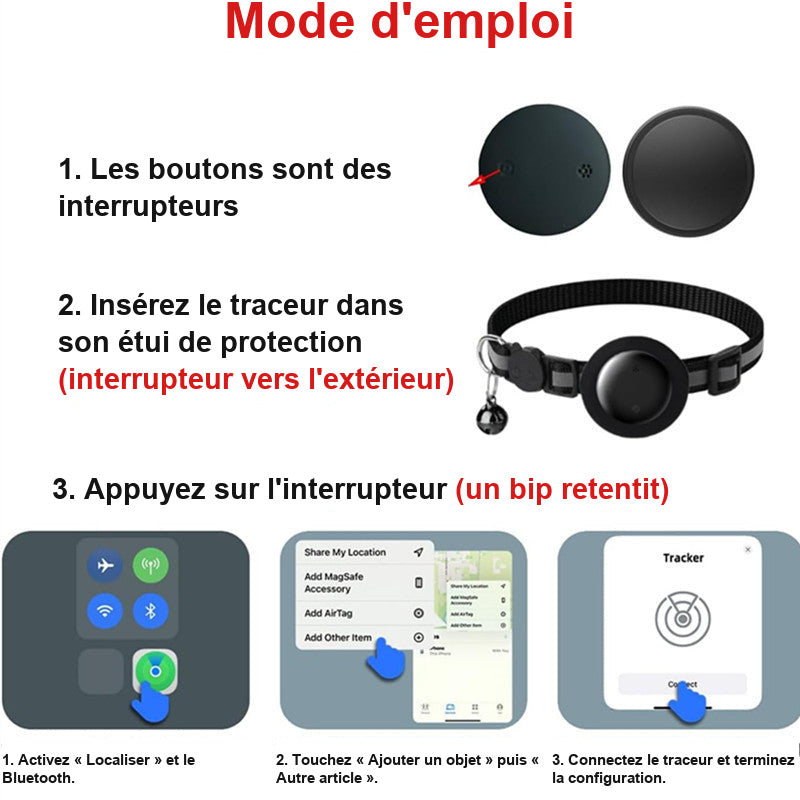 Mode d'emploi du traceur inclus avec le LocaliMinou